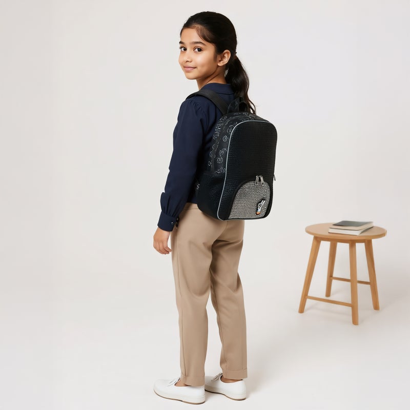 light_and_nine Backpack-With Jibbitz-2 Cmprt With Zipper Closure- (Eva) Black \ 32X15X41 - Image 3